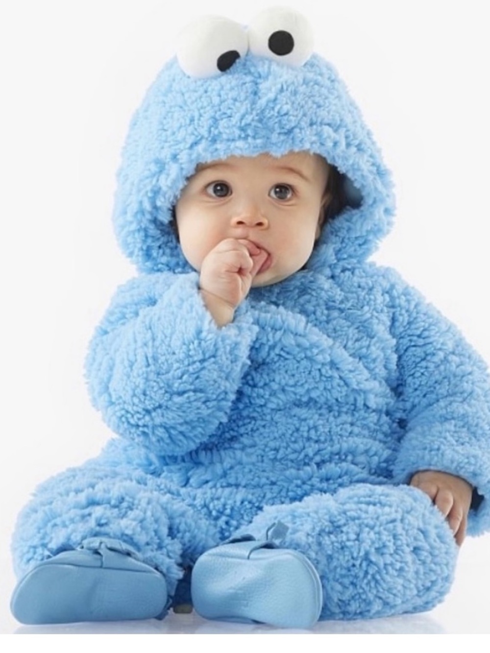 Blue Cozy Fleece Baby One-Piece with Hood